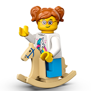 Figurine LEGO® La cavalière de cheval à bascule Super Briques